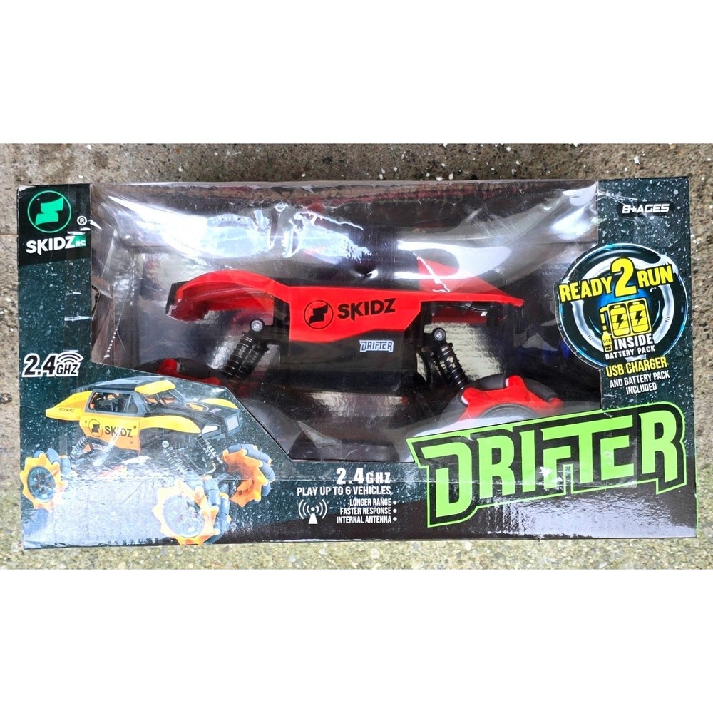 Skidz RC Drifter 1:16 Scale 4WD Remote Control Car Red 2.4GHz 360 Spin New